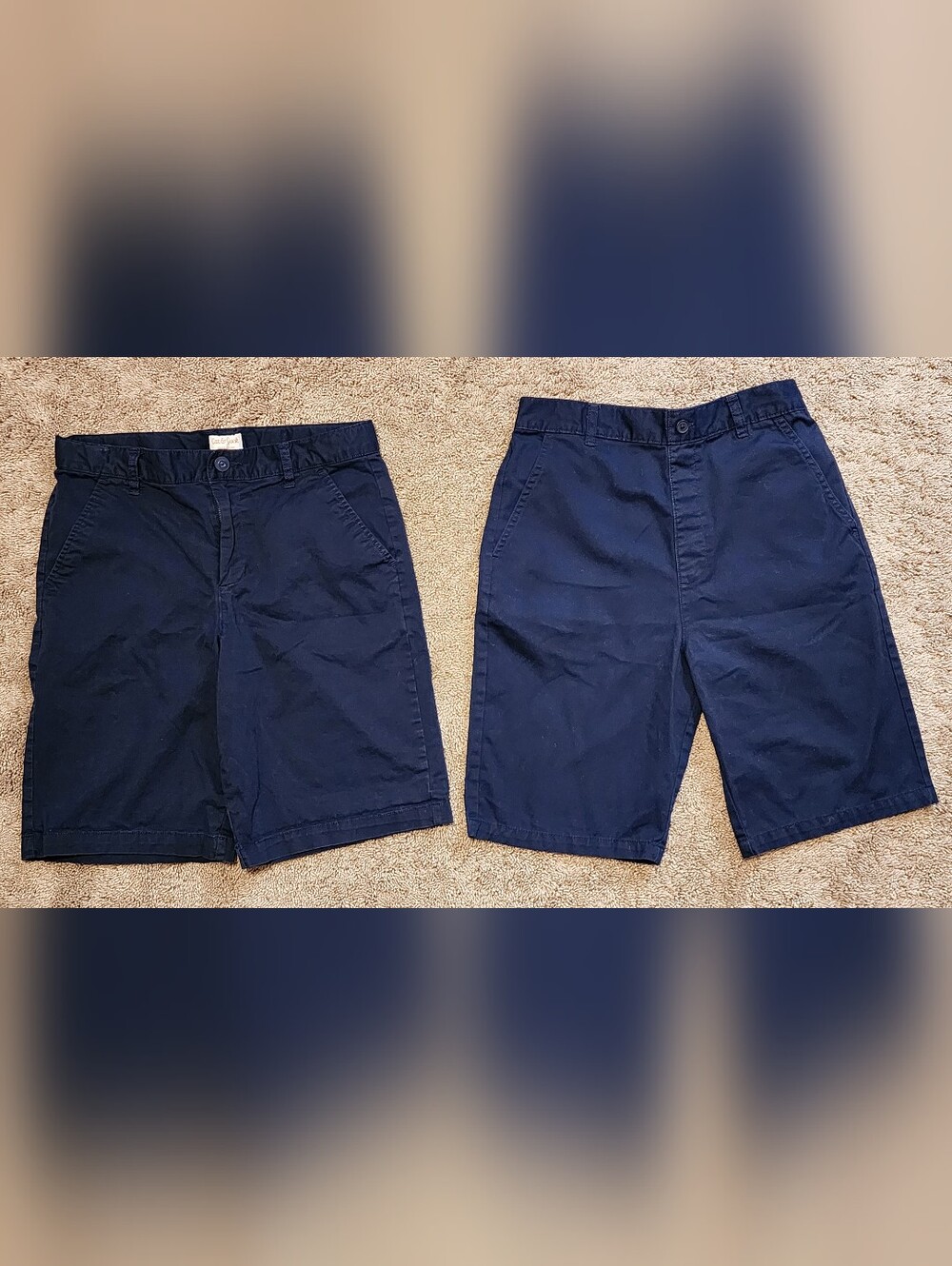 Boys Size 16 Navy Uniform Shorts (x2), Cat & Jack Adjustable & French Toast